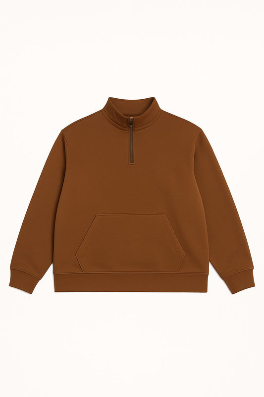 Men’s Half-Zip Sweatshirt – Big Size (Up to 5XL)