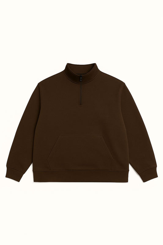 Men’s Half-Zip Sweatshirt – Big Size (Up to 5XL)