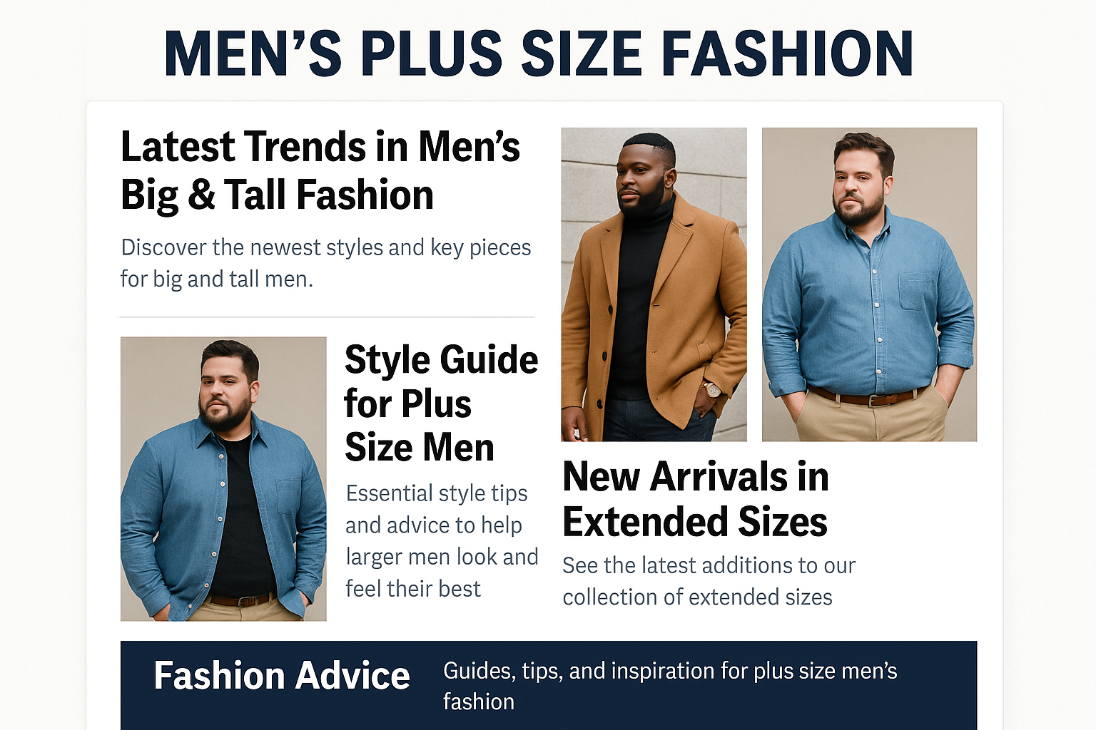 for men plus size 